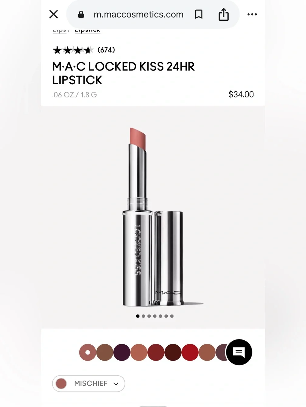 MAC Cosmetics Locked Kiss 24HR Lipstick